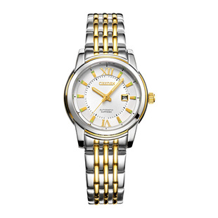 日历 小表盘精手表士金色钢带瑞士新款 夜光精钢女手表手表款