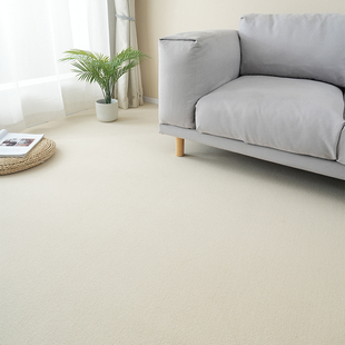 暖色系纯色沙发茶几毯卧室满铺地垫 米白色奶油风地毯客厅2024新款