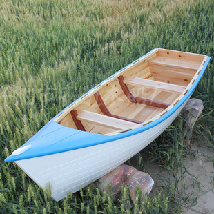 新品 木船装 木船一头尖X木船海鲜木 饰船道具船景观木船展示船欧式