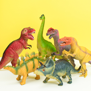 仿真动物霸王龙软胶可发声男孩侏罗纪 恐龙玩具塑胶大号软儿童套装