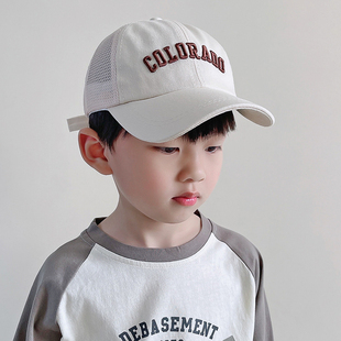儿童鸭舌帽男童帽子夏季 款 防晒小孩太阳帽男孩棒球帽遮阳2024新款
