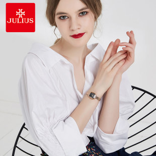 简约小清新腕表 切割镜面钢带手链手表女学生韩版 聚利时手表女时尚