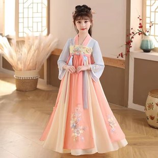 儿童汉服女童夏季 春季 公主裙2023新款 中国风超仙小女孩连衣裙古装