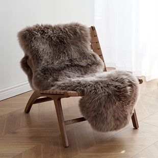 澳尊澳洲纯羊毛椅子垫沙发毛垫毛毛坐垫整张羊皮垫子休闲椅垫毛皮