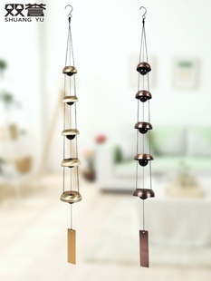 双誉 日式 家居复古铁铃铛金属挂饰音韵清澈 和旋宝塔五层风铃