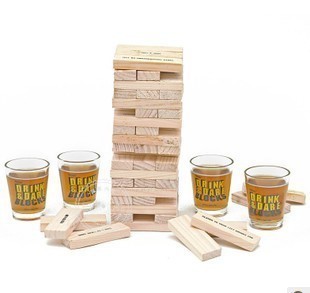 喝酒游戏 积木 木质积木喝酒积木 益智积木积木游戏喝酒道具 包邮