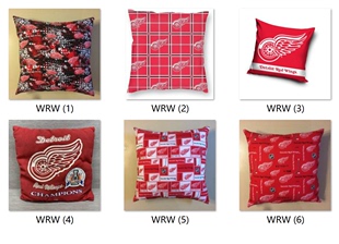 NHL底特律红翼队球迷抱枕套 Wings Pillow Cover Red Detriot