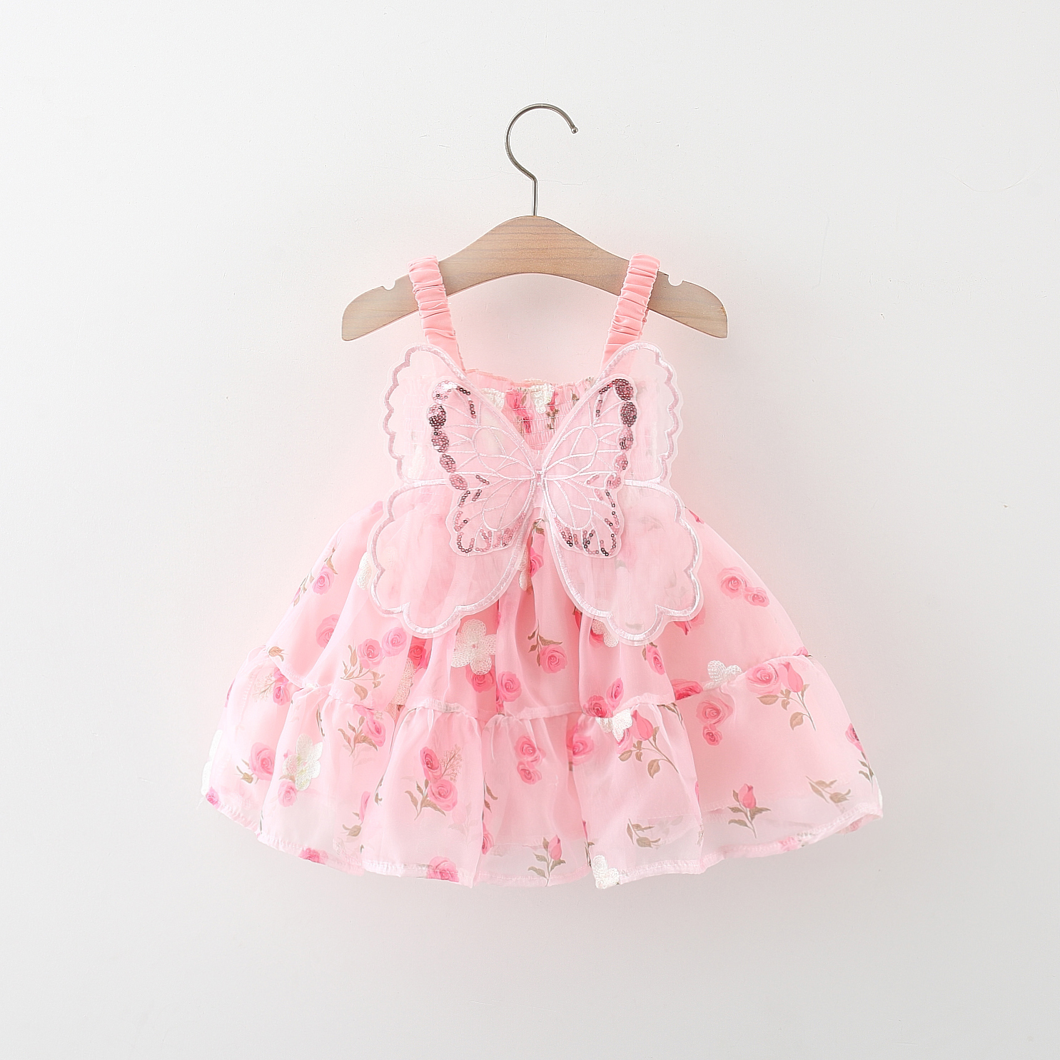 女童夏装 连衣裙2024新款 洋气婴儿童吊带公主裙子周岁宝宝礼服夏季