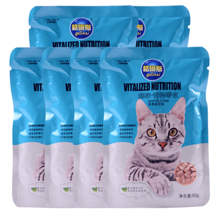 12包成幼猫零食营养增肥湿粮包 格琳斯猫罐头猫湿粮猫咪主食罐90g