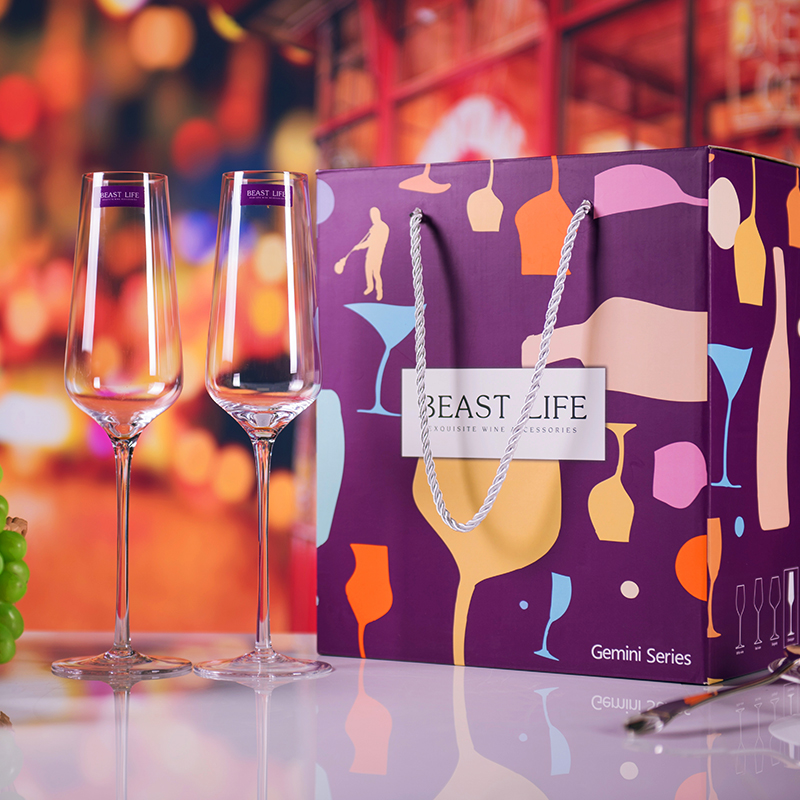 Beast Life 双子系列红酒杯勃艮第杯干白杯葡萄酒手工水晶杯套装