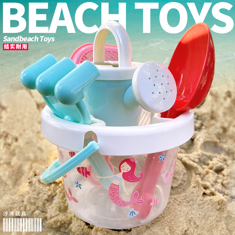 宝宝铲子海边挖沙玩沙子工具铲子和桶沙漏沙池 儿童沙滩玩具车套装