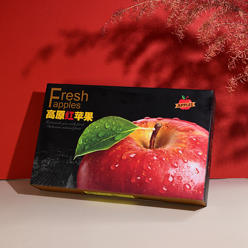 盒苹果礼品盒大号12只装 高原红苹果礼盒空盒子红富士苹果包装