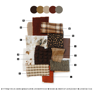 布料多品类材质各种各样不重复 棕色系森系美拉德风 面料小样合集