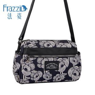 Frazzil 法姿包包女斜挎包新款 花色妈妈潮包 休闲尼龙旅游小包时尚