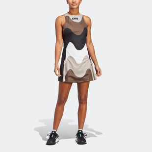 Adidas 吊带裙正品 短款 阿迪达斯女运动连衣裙网球吸汗柔软无袖
