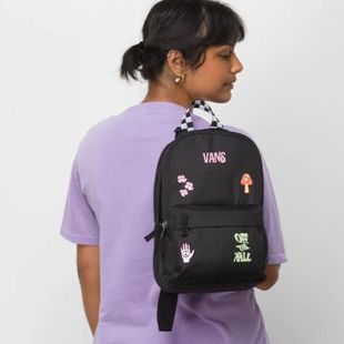 VANS 范斯女双肩背包小包少女学生款 迷你包可爱mini品牌图案正品
