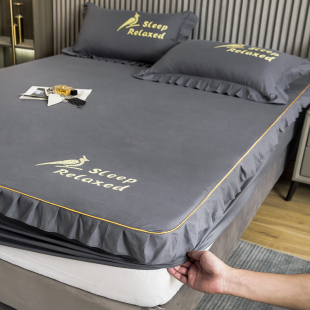 纯棉床笠单件床罩床单人席梦思床垫保护罩防尘套罩全包防滑床垫套