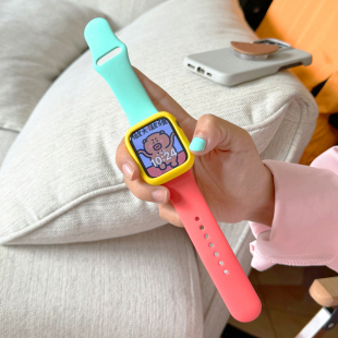 糖果秋冬iwatch表带硅胶保护壳s9适用Applewatch苹果手表s8新款