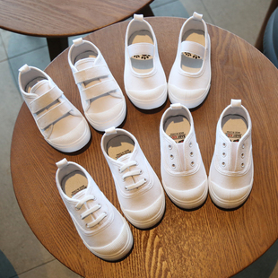 幼儿园室内鞋 校园指定小白鞋 男女宝宝童鞋 儿童帆布鞋 2022春秋新款