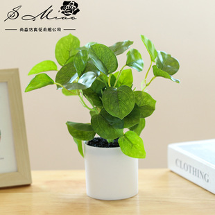 饰 仿真绿植盆栽创意小摆件花盆景家居酒柜办公桌塑料假植物室内装