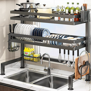 厨房水槽置物架台面碗碟收纳架子多功能水池上洗碗架放碗盘沥水架