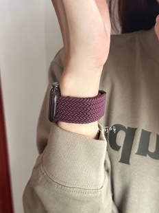 编织创意表带applewatch表带舒适透气秋冬表带s9 适用苹果手表