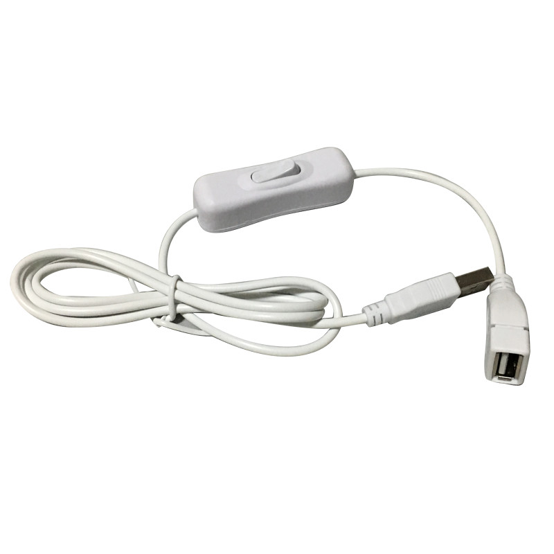 usb公对母充电延长线带开关风扇线通用USB小吊扇遥控定时延长线