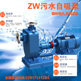 65ZW25 化工厂 不锈钢 染料厂造纸厂管路排污水增压自吸泵 50铸铁