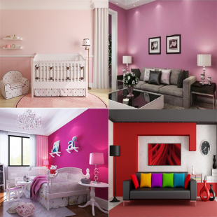 儿童墙漆粉色乳胶漆水性漆油漆彩色室内室用环保修补墙面内墙涂料