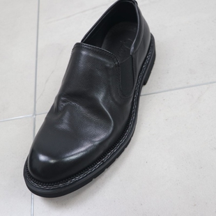 商务皮鞋 男鞋 工作鞋 夏轻薄透气软牛皮一脚蹬正装 3.5厘米软弹厚底