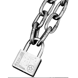 锁铁链子4防盗锁锁不锈钢大门锁加粗自行车锁铁链具链条30家用链