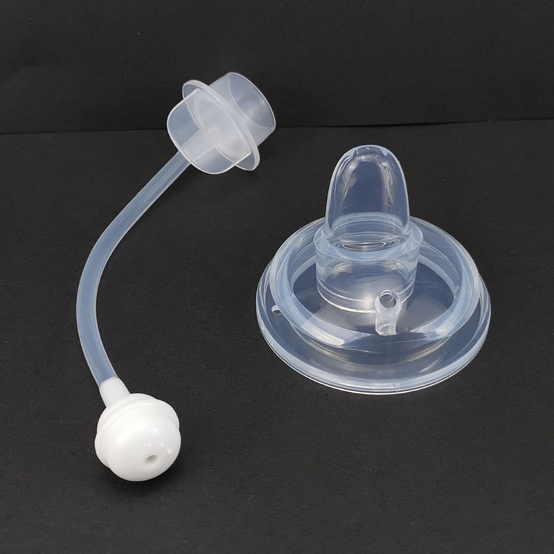 婴儿鸭嘴杯专用替换嘴硅胶头带自动吸管重力球宝宝喝水饮水杯配件
