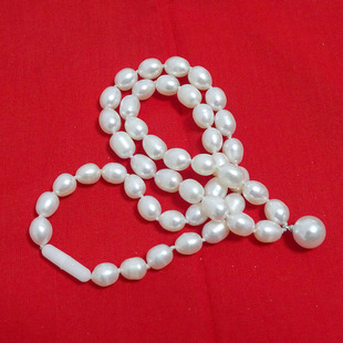 米型天然淡水珍珠项链女防过敏锁骨链送妈妈礼品母亲节 正品