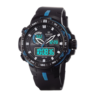 新款 多功能电子表男表 夜光双显军表 防水学生计时手表 运动手表