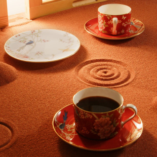 双人下午茶杯碟套装 GARDEN QUEEN 骨瓷 系列 鸣海 红 NARUMI