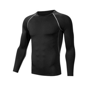 健身衣男士 跑步速干排汗压缩泳衣短袖 运动紧身衣高弹透气长袖 夏季