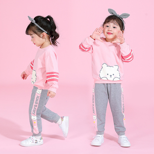 女童装 一岁女宝宝小童装 洋气衣服儿童秋装 运动两件套春秋 时髦套装
