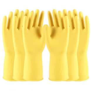 加厚橡胶手套女家用家务洗碗胶皮防水牛津乳胶工作劳保耐磨耐用型