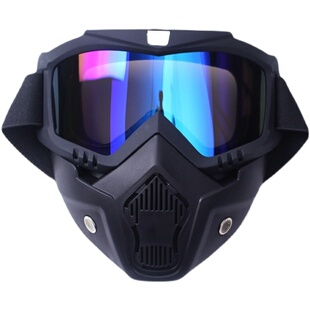 备软弹CS面具哈雷摩托车防雾防风沙护目镜 户外骑行军迷面罩战术装