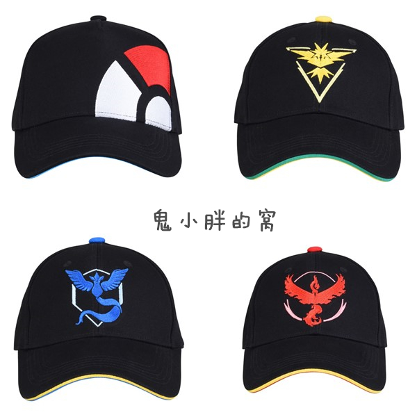 GO系列三圣鸟队伍标志棒球帽鸭舌帽 Pokemon 日本宝可梦中心PC代购