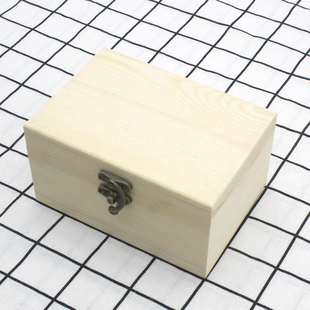 盒首饰盒茶叶盒定做长方形小木盒子 木盒实木质翻盖收纳盒礼品包装