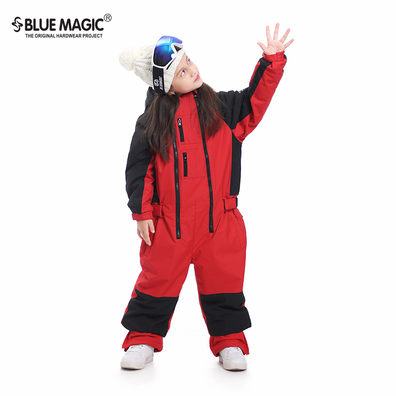 女童防水加绒保暖冲锋衣 连体衣宝宝滑雪户外潮男童单板滑雪服套装