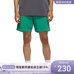 HS3030 三叶草 男女经典 休闲透气针织五分短裤 阿迪达斯 Adidas