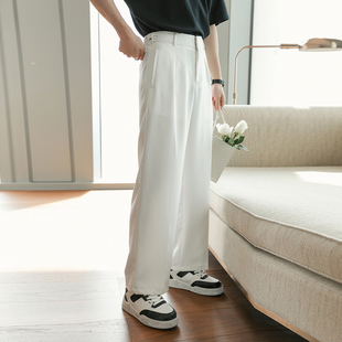 CHICERRO西西里男装 韩系高级感垂坠感西裤 子 男直筒可调节腰休闲裤
