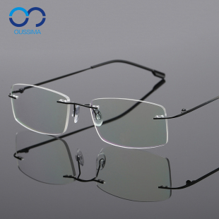无框眼镜钛合金记忆超轻商务763 近视眼镜眼镜架眼镜框男女同款