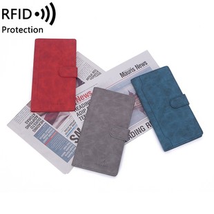 多功能证件卡包男女出国旅行超薄机票夹 RFID护照套搭扣长款 新款