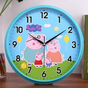 静音卡通挂钟钟客厅卧室钟表可爱儿童房钟表幼儿园卡通钟表石英钟