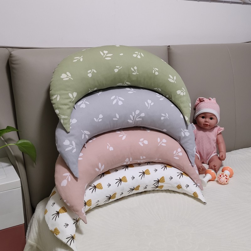 新生婴儿多功能月亮哺乳枕宝宝侧睡靠背趴睡神器防摔学坐安抚纯棉