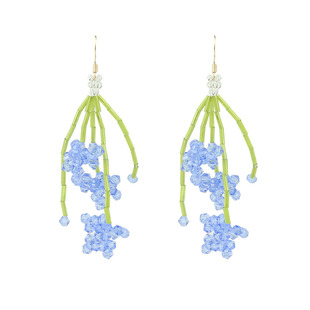 简约百搭流行气质耳饰 欧美民族风夏日创意设计串珠花朵树叶耳环