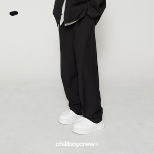chillboycrew全布可入强垂顺懒人化 2代标准微阔锥形西裤 C13轻松裤
